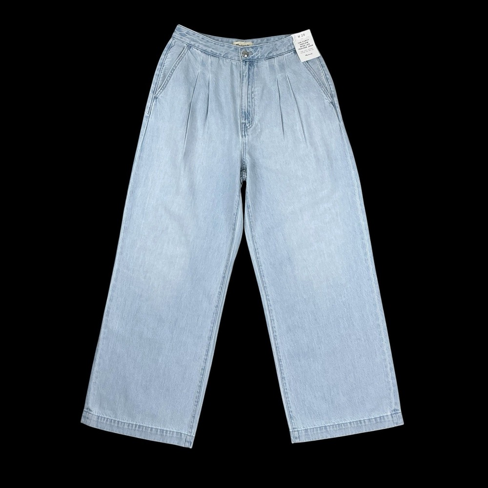 Madewell Jeans Women 28 Blue The Curvy Harlow Wide Leg Trouser Light Wash NWT